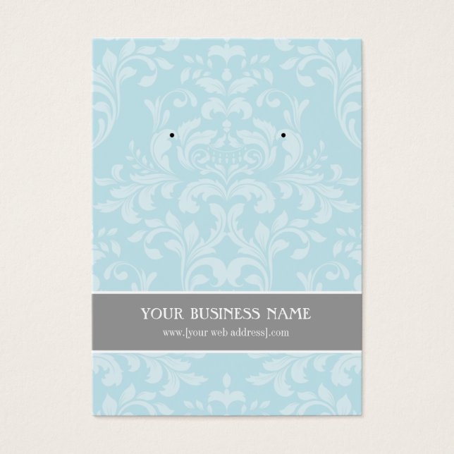 Tarjeta de anclaje del Personalizado de Damasco Az (Frente)