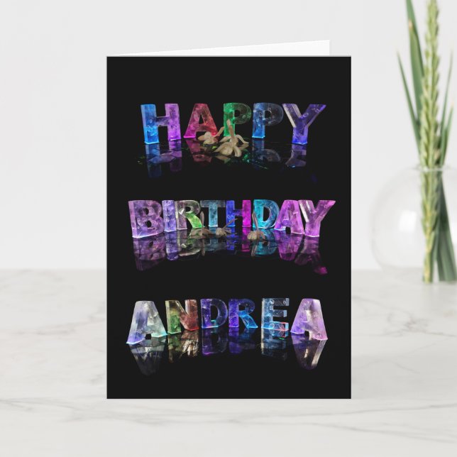 Tarjeta de Andrea del feliz cumpleaños (Anverso)