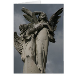 Tarjeta de ángel aferrado al cielo