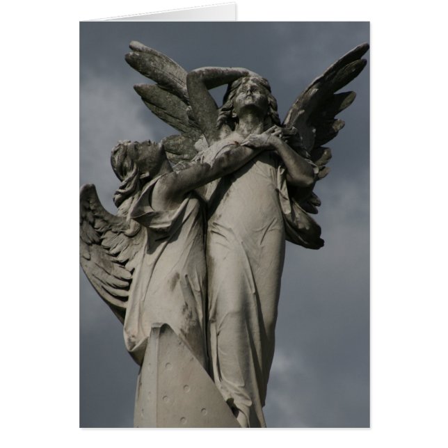 Tarjeta de ángel aferrado al cielo (Frente)