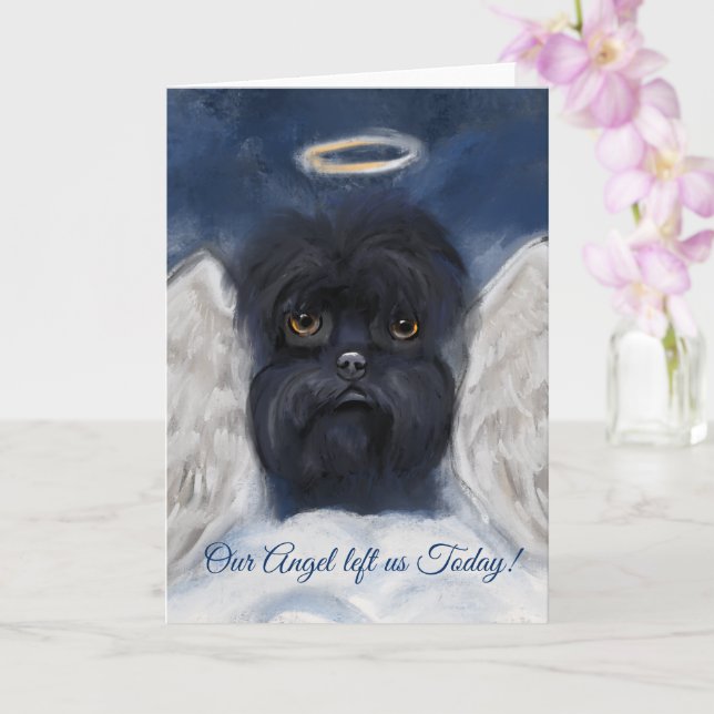 Tarjeta de ángel Affenpinscher (Orquídea)