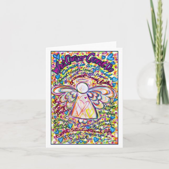 Tarjeta de ángel de cáncer de corazón de primavera (Anverso)