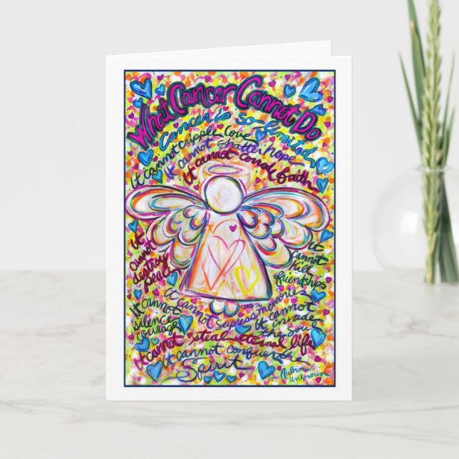 Tarjeta de ángel de cáncer de corazón de primavera (Anverso)