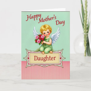 Tarjeta de ángel de dulce día de la madre