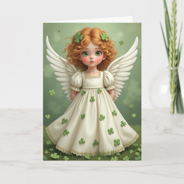Tarjeta de Ángel de la Suerte y Buena Fortuna (Anverso)