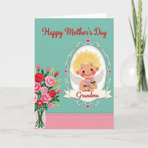Tarjeta de ángel del día de la madre dulce