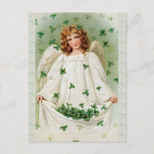 Tarjeta de ángel irlandés vintage