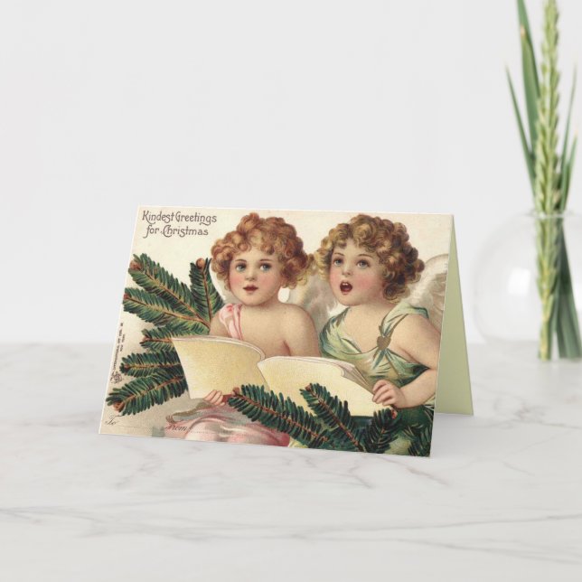 Tarjeta de ángeles Navidades de Victoria (Anverso)
