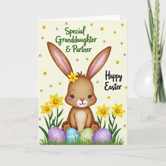 Tarjeta de animal de Pascua de oro falso (Anverso)