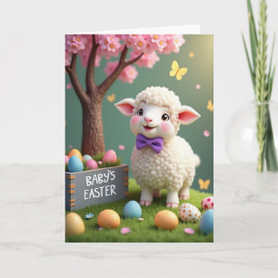 Tarjeta de animal de primavera de oro falso