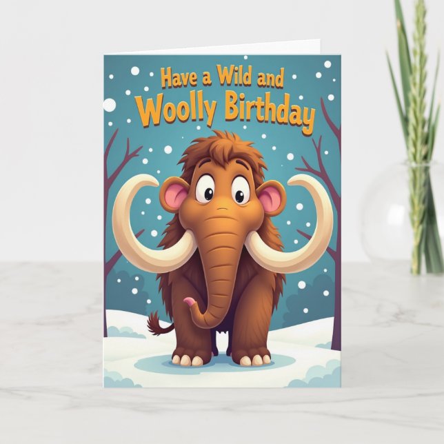 Tarjeta de Animal Invernal Caprichosa (Anverso)