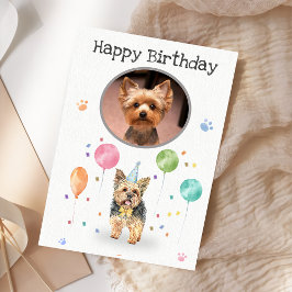 Tarjeta de animales para perros de Yorkshire Party