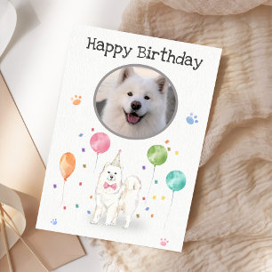 Tarjeta de animales para perros Samoyed de la fies