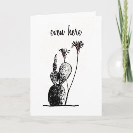 Tarjeta de ánimo de cactus minimalista