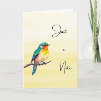 Tarjeta de ánimo doblada Songbird - Solo una nota