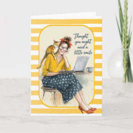 Tarjeta de Ánimo para Amantes de Gatos