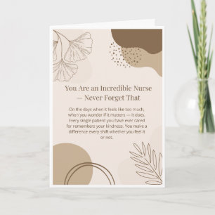 Tarjeta de ánimo para enfermeras: Eres increíble