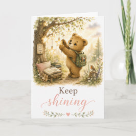 Tarjeta de ánimo para oso que sigue brillando