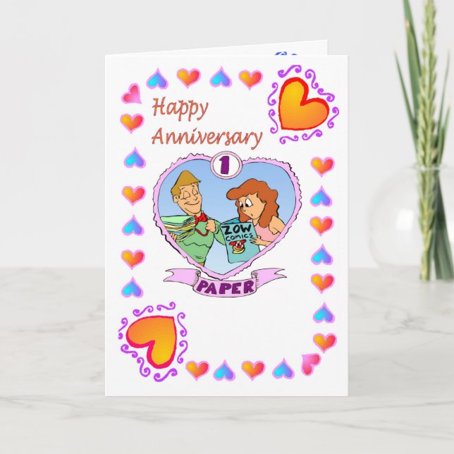Tarjeta de aniversario - 1ª papel (Anverso)