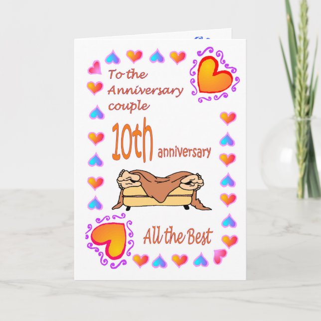 Tarjeta de aniversario - 10º - pies (Anverso)