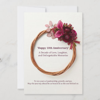 Tarjeta de aniversario 10 | Década de amor