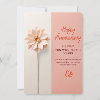 Tarjeta de aniversario 10 | Década de amor