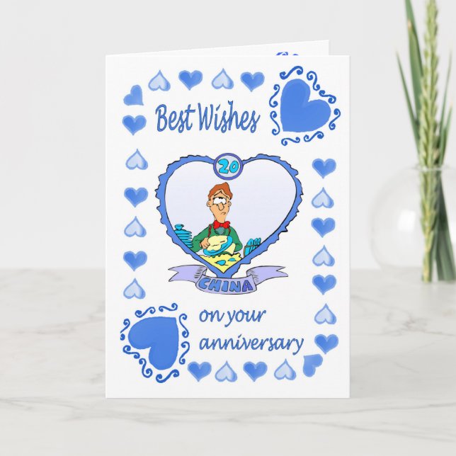 Tarjeta de aniversario 20º China (Anverso)