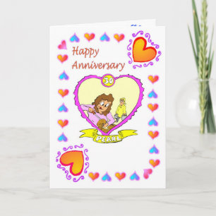 Tarjeta de aniversario - 30 Perlas