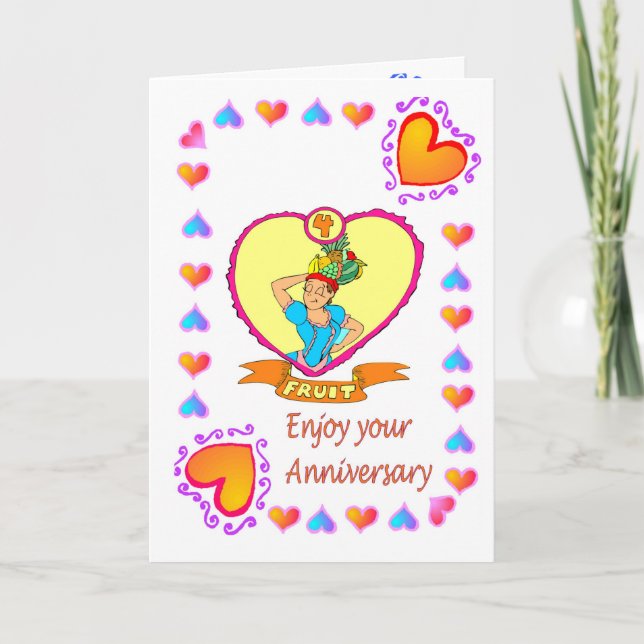 Tarjeta de aniversario - 4ª fruta (Anverso)