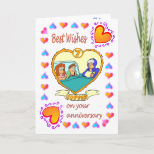 Tarjeta de aniversario - 7º cobre