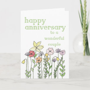 Tarjeta de aniversario - a una pareja maravillosa
