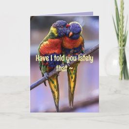 TARJETA DE ANIVERSARIO/AMOR DE LA PARROTA