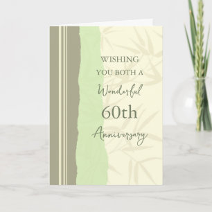 Tarjeta de Aniversario Boda 60 de la Moderna