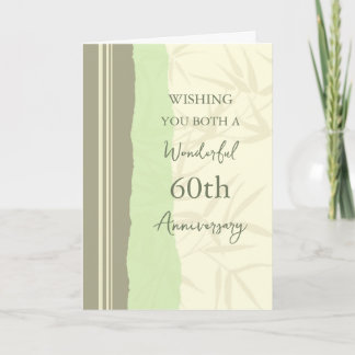 Tarjeta de Aniversario Boda 60 de la Moderna