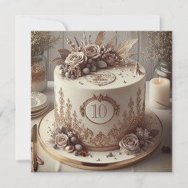 TARJETA DE ANIVERSARIO BODA EDITABLE DISTINGUIDA