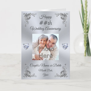 Tarjeta de aniversario Boda personalizada con foto