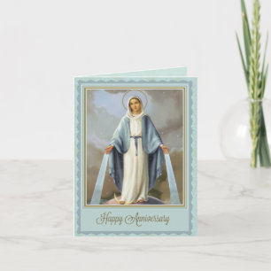 Tarjeta de aniversario católica religiosa de la Vi