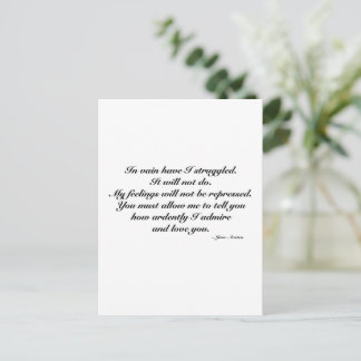 Tarjeta de aniversario, cita romántica de Jane Aus