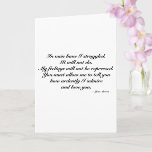 Tarjeta de aniversario, cita romántica de Jane Aus