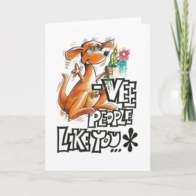 Tarjeta de aniversario con canguro (Anverso)
