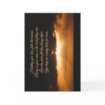 Tarjeta de aniversario con puesta de sol