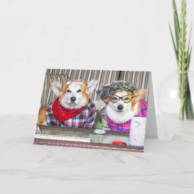 Tarjeta de Aniversario Corgi (Anverso)