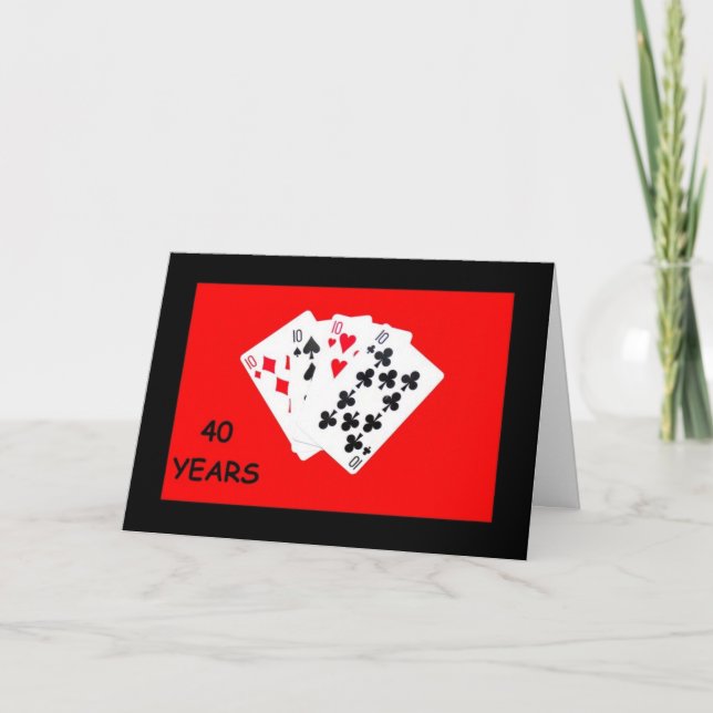 Tarjeta de aniversario de 40 años es un gran trato (Anverso)