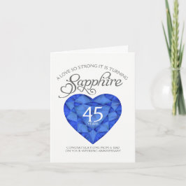 Tarjeta de aniversario de 45 años de zafiro de amo