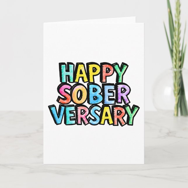 Tarjeta de aniversario de AA con sobre 5x7 (Anverso)