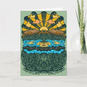Tarjeta de aniversario de amante de la naturaleza