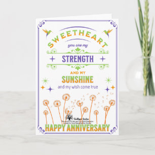 Tarjeta de aniversario de amor para ella