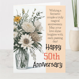 Tarjeta de Aniversario de Arte Moderno de Flor Ele