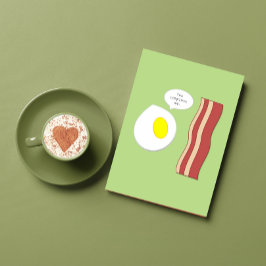 Tarjeta de aniversario de Bacon and Eggs
