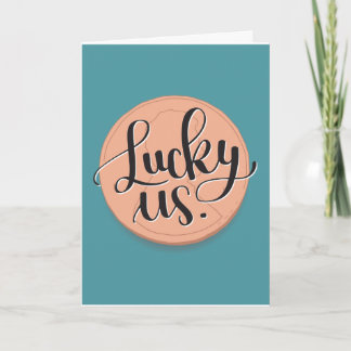 Tarjeta de aniversario de boda Afortunados